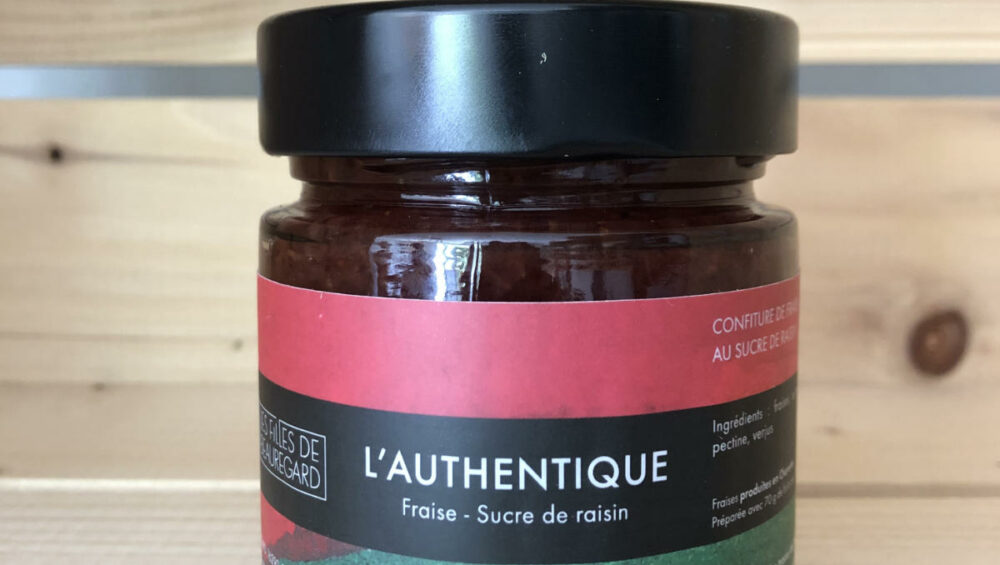 Confiture artisanale fraise sucre de raisin fabriquée en Charente